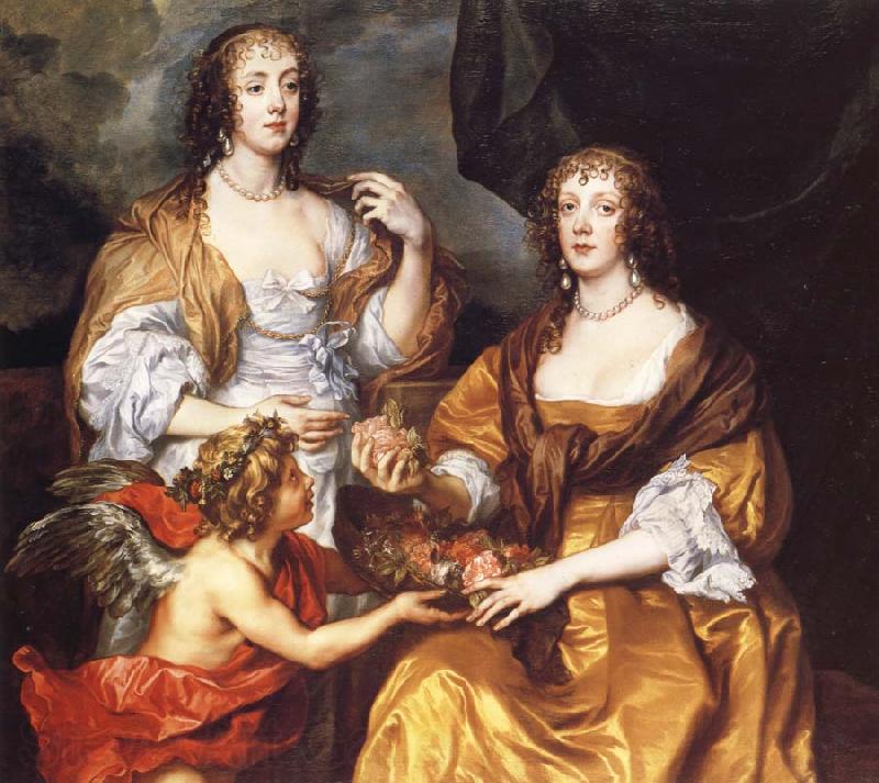 Anthony Van Dyck Lady Elizabeth Thimbelby and Dorothy,Viscountess Andover Norge oil painting art